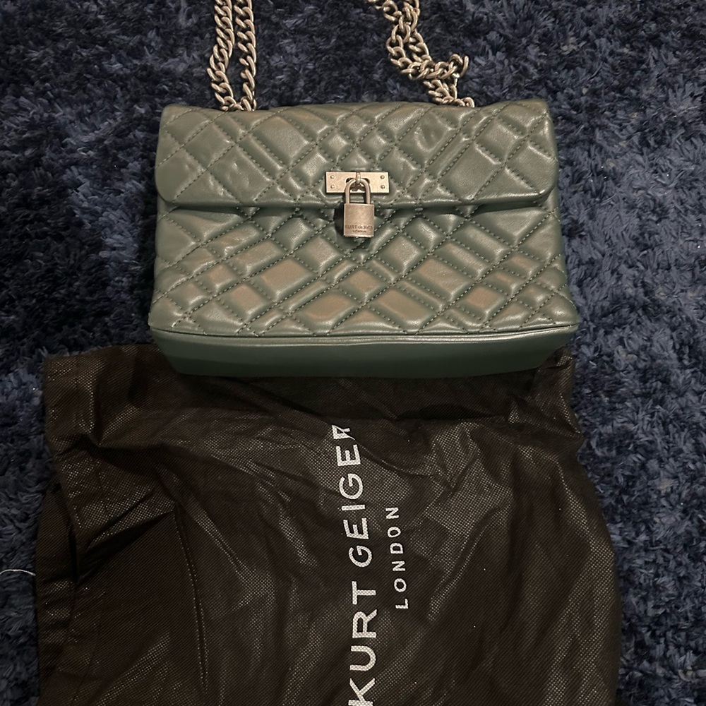 Kurt Geiger Quilted Green Bag